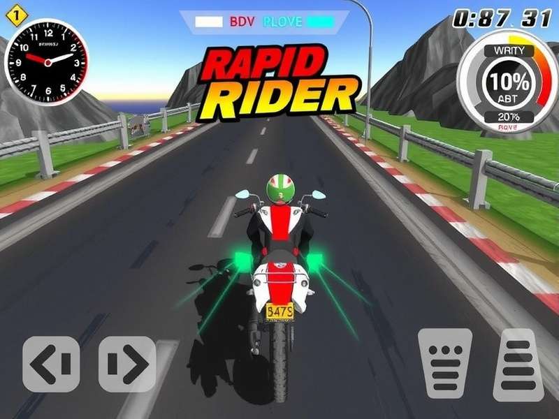 Rapid Route Rider Game Screenshot